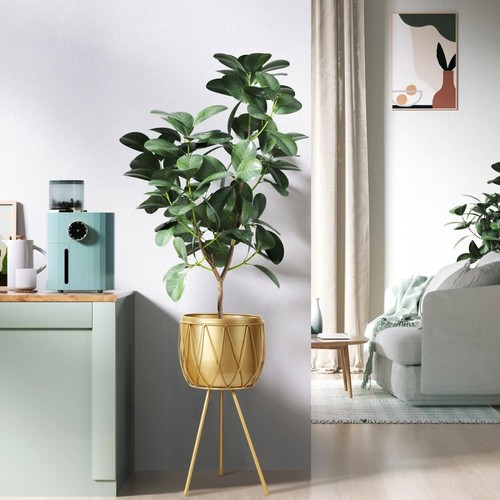 Planter Pot with Stand,10"Mid-Century Tall Plant Pot with Legs for Indoor Plants - Picture 5 of 7