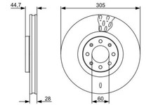 2x  Bremsscheiben vorne für ABARTH Bosch 0986479531