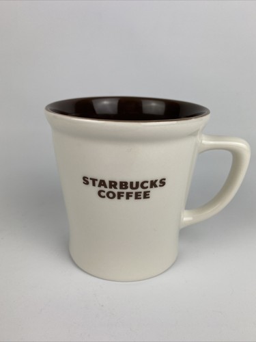 Taza de café Starbucks 2009 16 oz hueso de porcelana nueva china marrón blanco ¡bonita! - Imagen 2 de 7