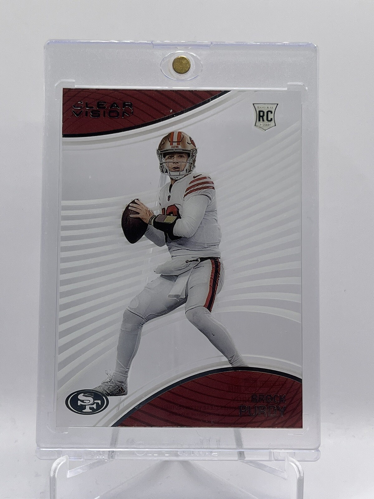 2022 Panini Chronicles #CVR-8 Brock Purdy Clear Vision Rookies Insert RC