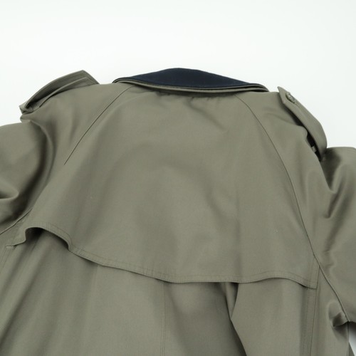 VTG Chaps Ralph Lauren Fleece Wool Lined Trench Coat Overcoat Khaki Beige 40R - Picture 13 of 23
