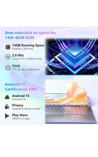 Tablette PC Android 10 pouces 128Go ROM + 14Go RAM, Tactile, 8000mAh, 8 coeurs - Photo 3/7