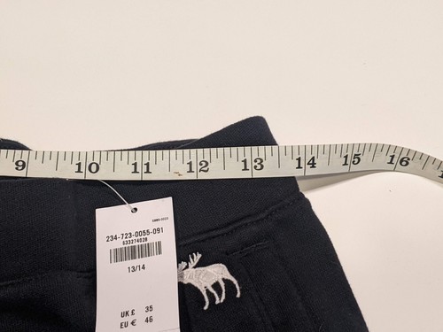 NWT Abercrombie Ftch Kids Boys Sweatpants Joggers Black Size 13/14 R - Picture 7 of 8