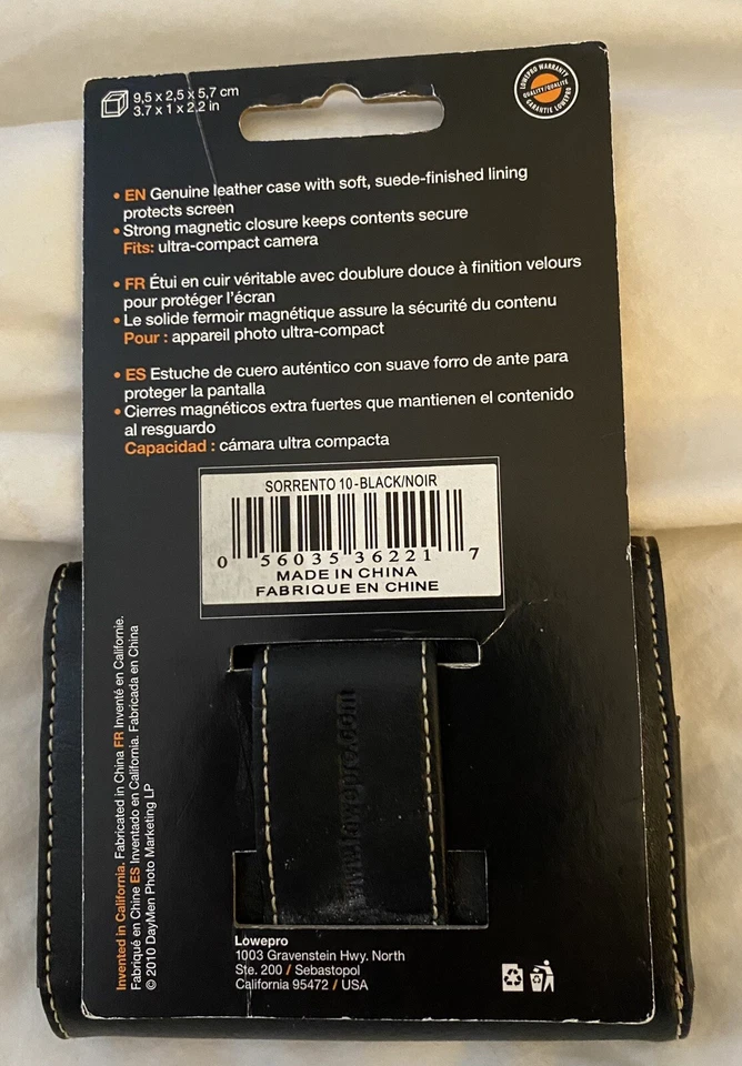 NEW Lowepro Sorrento 10 Camera Case w/Suede Lining Black - Image 2 of 2