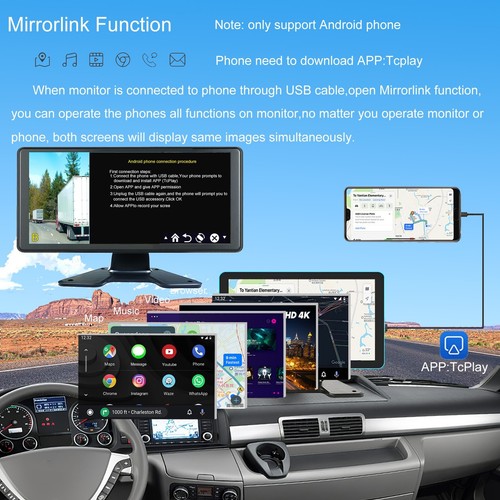 10,36 Zoll Touchscreen Quad Monitor DVR Bluetooth Mp5 360 Rückfahrkamera Wohnmobil - Bild 21 von 24