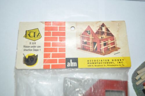 (2) POLA - AHM - HO B-309 Houses Under Construction -NOS in Sealed Bag & 1 Built - Picture 3 of 7