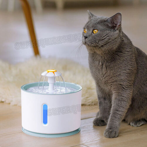LED USB Automatic Electric Pet Water Fountain Dog/Cat Drinking Dispenser/Filter - Picture 11 of 13