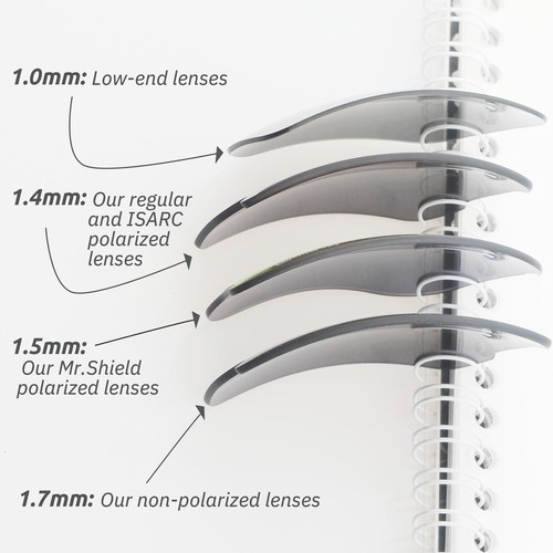 Nuevas lentes de repuesto polarizadas rojas fuego Walleva para Smith Optics Approach Max - Imagen 7 de 8