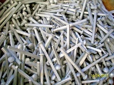 40 - VINTAGE, HARD TO FIND,  2 1/2", SQUARE GALVINIZED STEEL, BOAT NAILS, NICE !