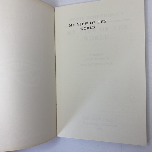 My View of the World Erwin Schrodinger 1983 PB Very Good Condition - Picture 3 of 5