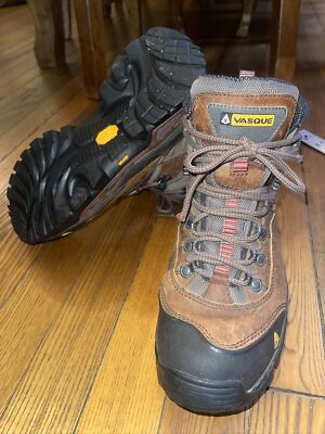 Mens Vasque Brown Leather Hiking Boots Size 8 M Gore-Tex Waterproof Superfeet  
