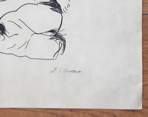 ENCRE SUR PAPIER SIGNÉE JOSE CLEMENTE OROZCO - Photo 4 sur 5
