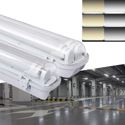 LED Feuchtraumleuchte Wannenleuchte Keller Garage 60/120/150cm inkl. Röhre T8 - Afbeelding 1 van 10