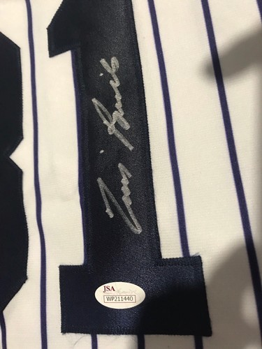 Autographed/Signed TIM RAINES New York Pinstripe Baseball Jersey JSA COA Auto - Picture 4 of 4