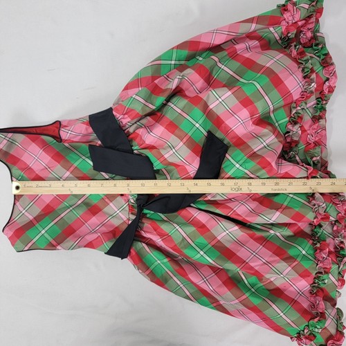 Osh Kosh B Gosh Girl's Sleeveless Dress Size 6 Plaid Red Green Holiday Christmas - Picture 5 of 6