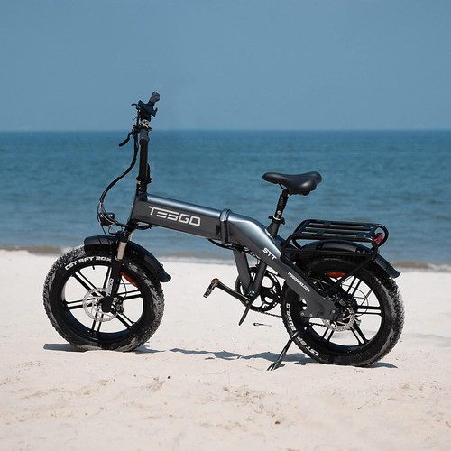 REFURBISHED Folding E bike 1000W 48V 17.4Ah MTB Long Range Cargo Dual Suspension - Picture 3 of 16