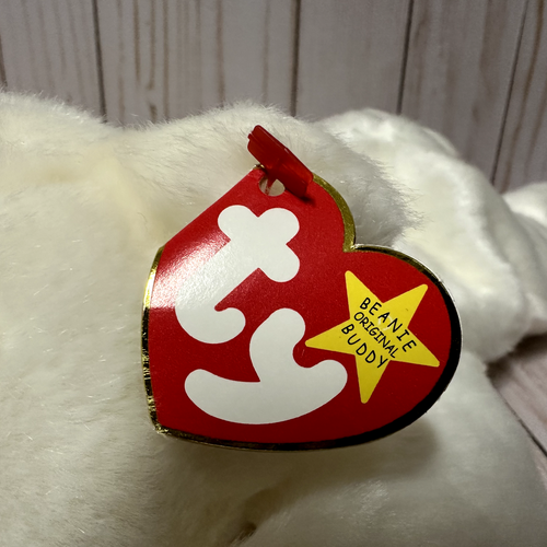 Ty Beanie Buddies Chilly Polar Bear Plush Laying Down With Ear Tag 12 Inch - Picture 8 of 11