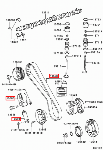 Genuine Toyota LandCruiser HZJ75 HZJ74 HZJ73 1HZ 4.2 Diesel Timing Belt Kit - Picture 12 of 16