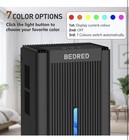 BEDRED CT11 Dehumidifier 95oz Tank Quiet Efficient Auto Shut-Off 7 Color Light