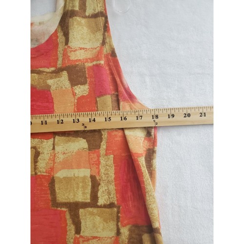 Chicos Set 2 Pezzi Maglione Donna Taglia 2 Arancione Marrone Astratto Leggero - Foto 6 di 9