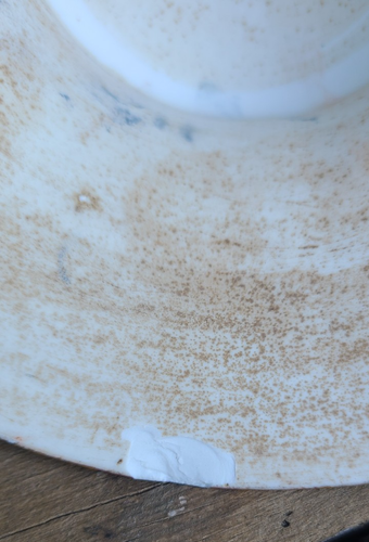 Antique Oriental Urn Jar Lidded Blue & White Chinese Floral 17" Yong Sheng Cai C - Picture 12 of 13