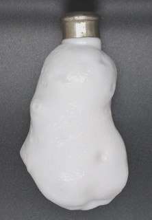 1890 1910 Milk Glass Figural Potato Blown in Mold/Ground Lip 5''