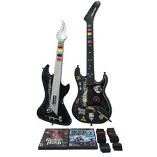 PlayStation PS2 Guitar Hero Kramer, Ant Commandos Wireless Guitars With 2 Games