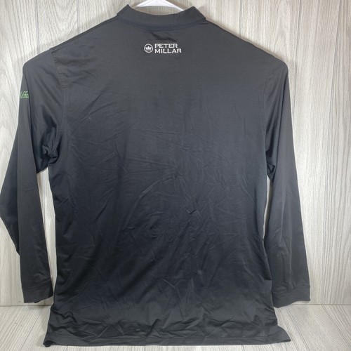 Peter Millar Sommer Komfort Golf Polo schwarz feuchtigkeitsableitend Langarm Herren XL Mirasol - Bild 4 von 10