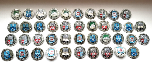 Northern Necklace, coats of arms of cities of USSR 42 Soviet russian badges - Picture 1 of 12