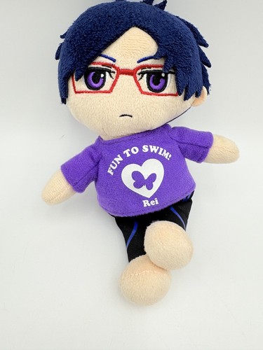 Free Anime Figure Rei Plush FREE TO SWIM Purple Shirt Japan Collectible - Picture 3 of 7