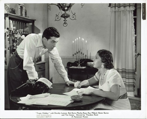 Ray Milland Binnie Barnes Tropic foto de colección de vacaciones