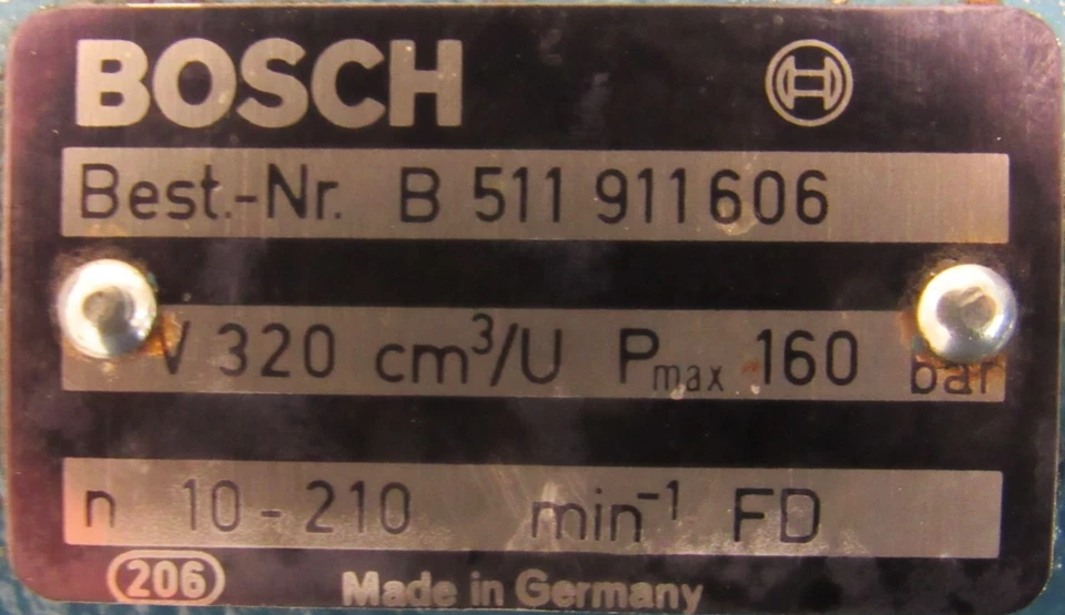 MOTOR HIDRÁULICO BOSCH B511911606 USADO Foto 3 de 3