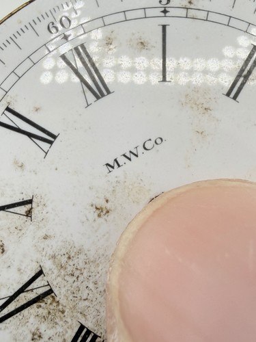 MW Co Watch Face Dial Only White Pocket Watch - Picture 2 of 5