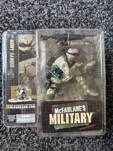 2005 McFarlane Military Series Debut Army Ranger Figure w/ M249 Assault Weapon