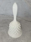 Fenton White Milk Glass Hobnail Vintage Bell 5.75”