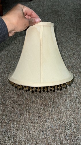 Vintage Beaded Lamp Shade 8" Tall x 11" Base x 4" Top