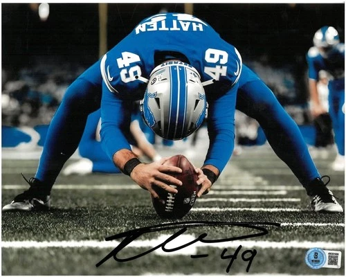 Hogan Hatten Autographed Detroit Lions 8x10 Photo