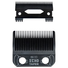 StyleCraft ECHO Taper Blade Set ECHO Deep Tooth Moving Blade Black SC553B Gamma