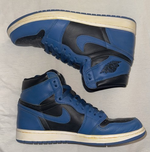 Size 10 - Jordan 1 Retro OG High Dark Marina Blue - Aged/Neo-Vintage - Picture 1 of 7