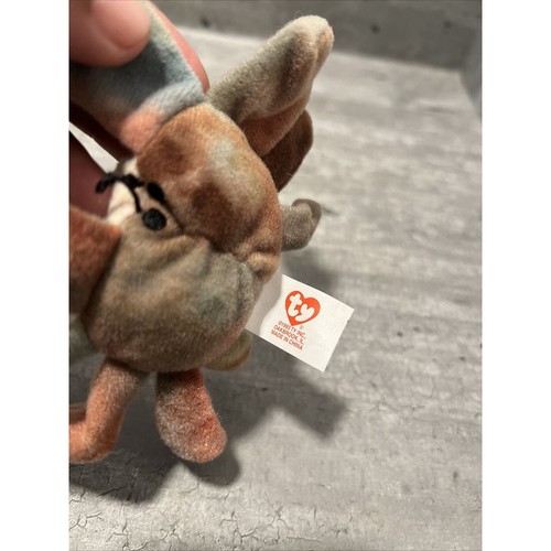 Ty Teenie Beanie Babies Claude the Crab Multicolor 1993 Stuffed Animal Plush Toy - Picture 6 of 7