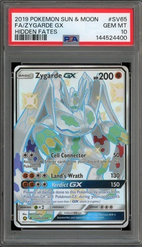 Pokemon Zygarde GX Hidden Fates Full Art #SV65 PSA 10 Gem Mint