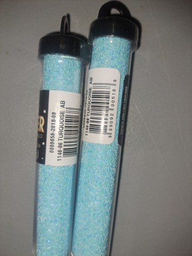 Turquesa brillo regular Darice 0,75 oz por tubo. Lote de 2 tubos. - Imagen 2 de 2