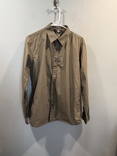 Mens Paul Jones Buttons Shirt Size Large Olive Green