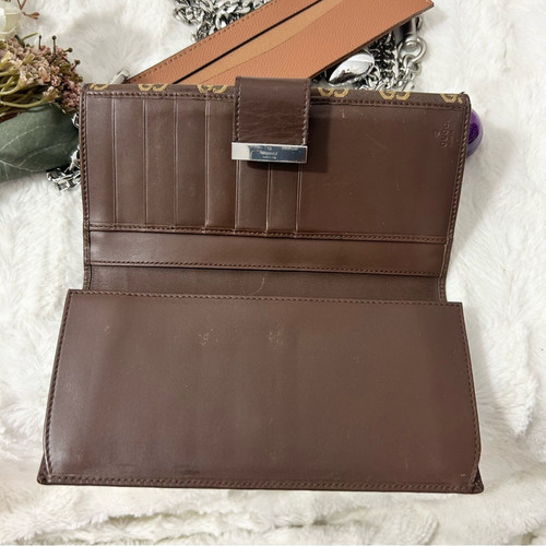Gucci vintage monogram GG 035-28882250 portafoglio tripiega catena tracolla convertita - Foto 7 di 10