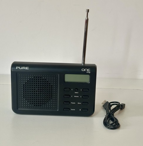 Pure One Mi Series 2 Portable DAB/FM Radio Black, Tested and working