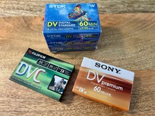 Five 5 Mini DV Digital Video Cassette Tapes 60 MIN New Sealed SONY premium