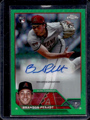 2023 Topps Chrome Update Brandon Pfaadt Auto RC Green Rookie #47/99