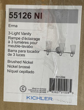 Kichler 55126NI Erma 3-Light Bathroom Vanity Light - Brushed Nickel READ