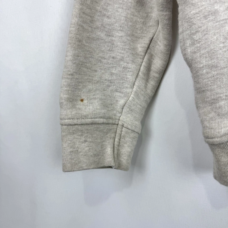 Petit Bateau Niños Talla 10 Beige Sudadera Cárdigan "PB" Parche Botón Delantero Informal Foto 3 de 4