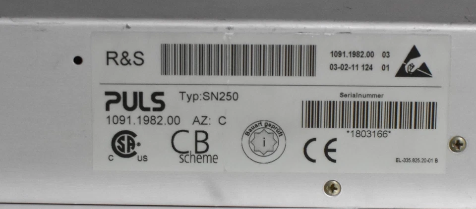Rohde & Schwarz PSU model SN250 Compatible with FSP3, FSP7, FSP13, FSP30, FSP40 - Image 3 of 4
